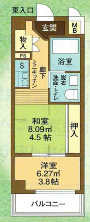 Aタイプ（西向き）/29.70㎡　間取り図