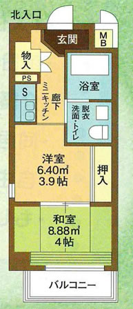 Bタイプ（南向き）/30.34㎡　間取り図